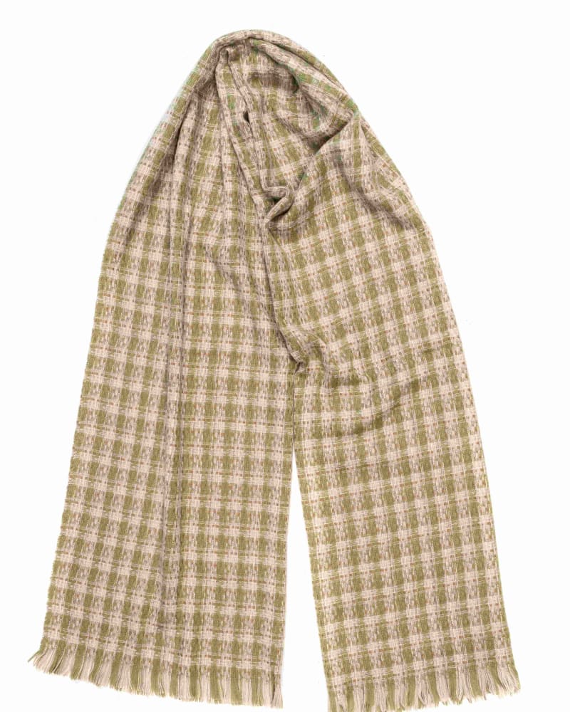 Front of a size One Size Soft Tweed Scarves Green in GREEN by Cocoboo. | dia_product_style_image_id:310538
